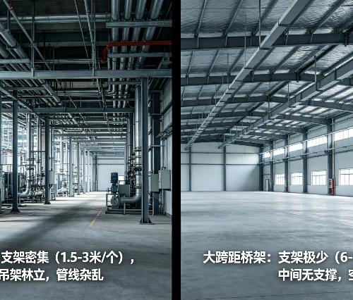 现场安装对比图（少立柱效果）
